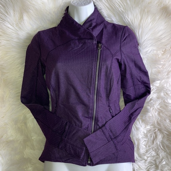 LULULEMON Dark Purple Precision Asymmetrical Zip Jacket 6 - Picture 8 of 16